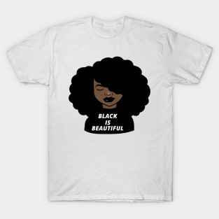 Black is Beautiful Melanin Girl Afro African T-Shirt